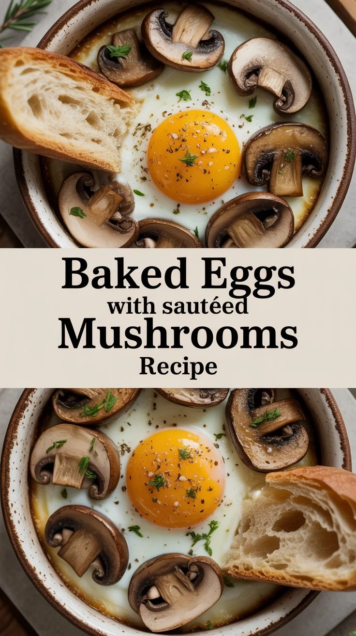 You are currently viewing Baked Eggs with Sautéed Mushrooms Recipe (Gourmet Breakfast Made Easy!)