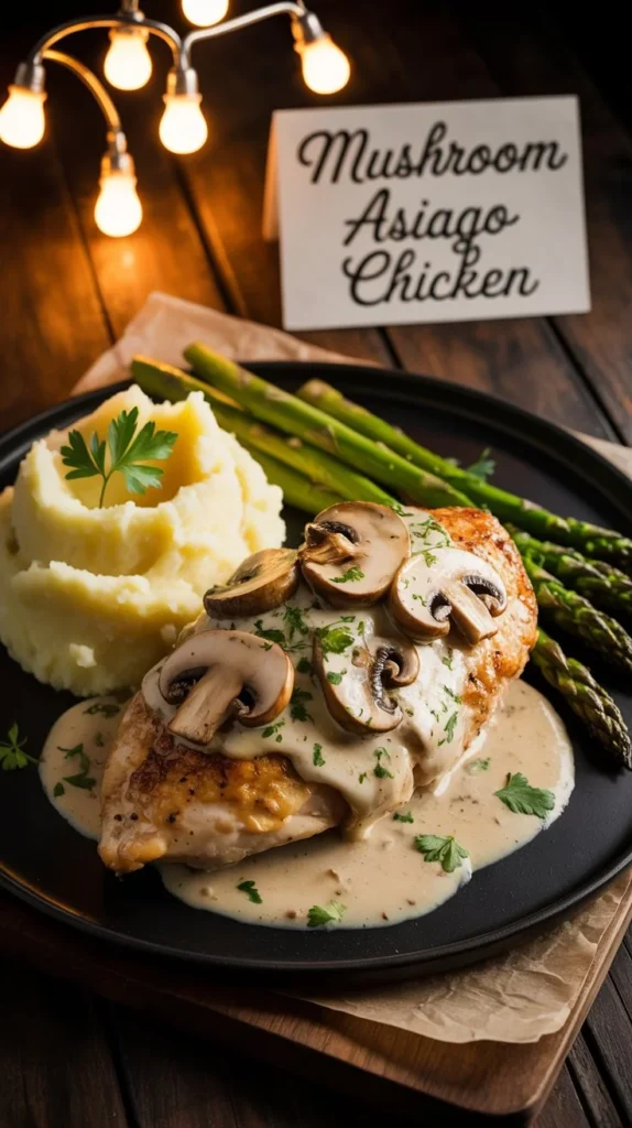 Mushroom Asiago Chicken – Restaurant-Style Dinner at Home