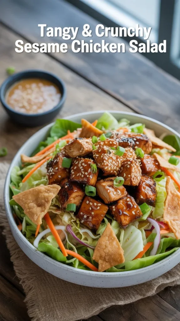 Tangy & Crunchy Asian Sesame Chicken Salad