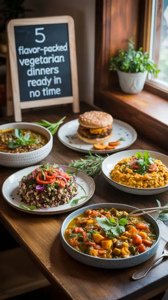 5 Flavor-Packed Vegetarian Dinners Ready in No Time