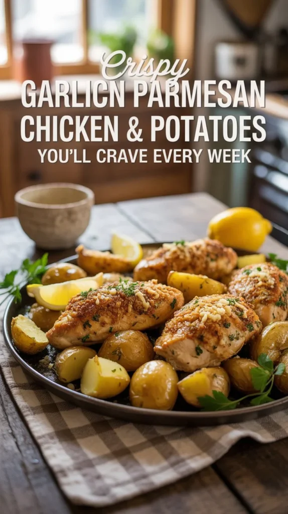 One-Pan Garlic Parmesan Chicken and Potatoes – Easy Family Dinner
