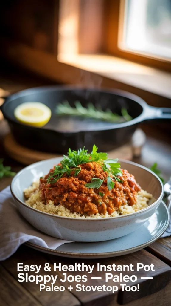 Easy & Healthy Instant Pot Sloppy Joes — Paleo + Stovetop Too!