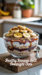 Read more about the article Caramelized Banana Split Overnight Oats Recipe