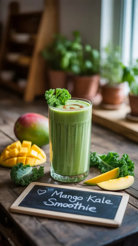 Mango Kale Smoothie That’s Sweet, Creamy, and Packed With Nutrients