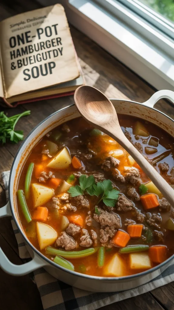 One-Pot Hamburger Soup — Simple, Delicious & Budget-Friendly