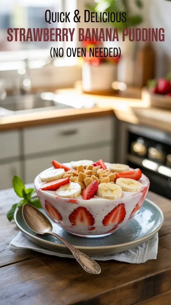 Quick and Delicious Strawberry Banana Pudding (No Oven Needed)