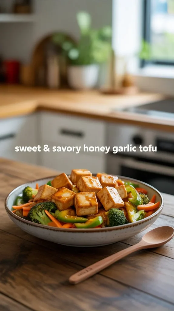 Sweet & Savory Honey Garlic Tofu in 30 Minutes