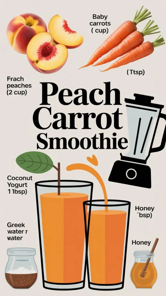 Peach Carrot Smoothie Recipe – A Radiant Blend of Flavor and Nutrition