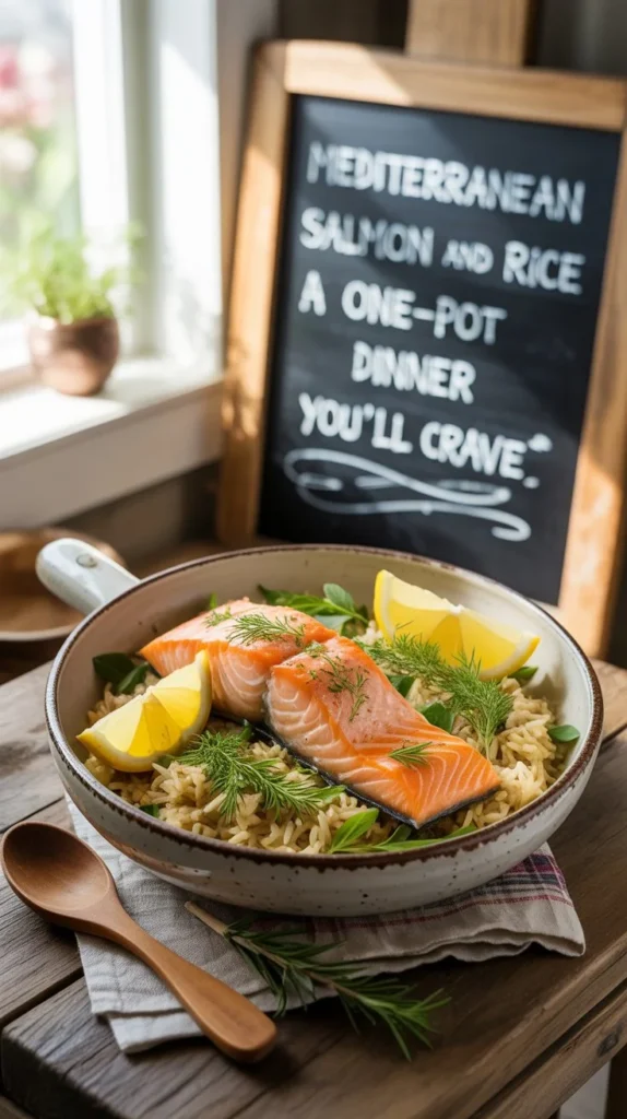 Mediterranean Salmon and Rice – A One-Pot Dinner You’ll Crave