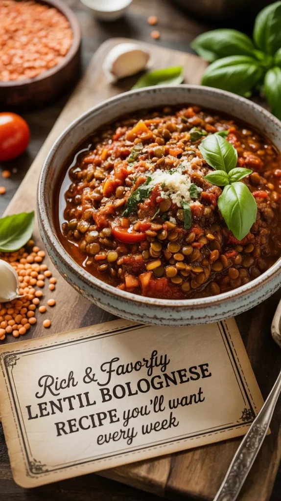 Rich & Flavorful Lentil Bolognese Recipe You’ll Want Every Week